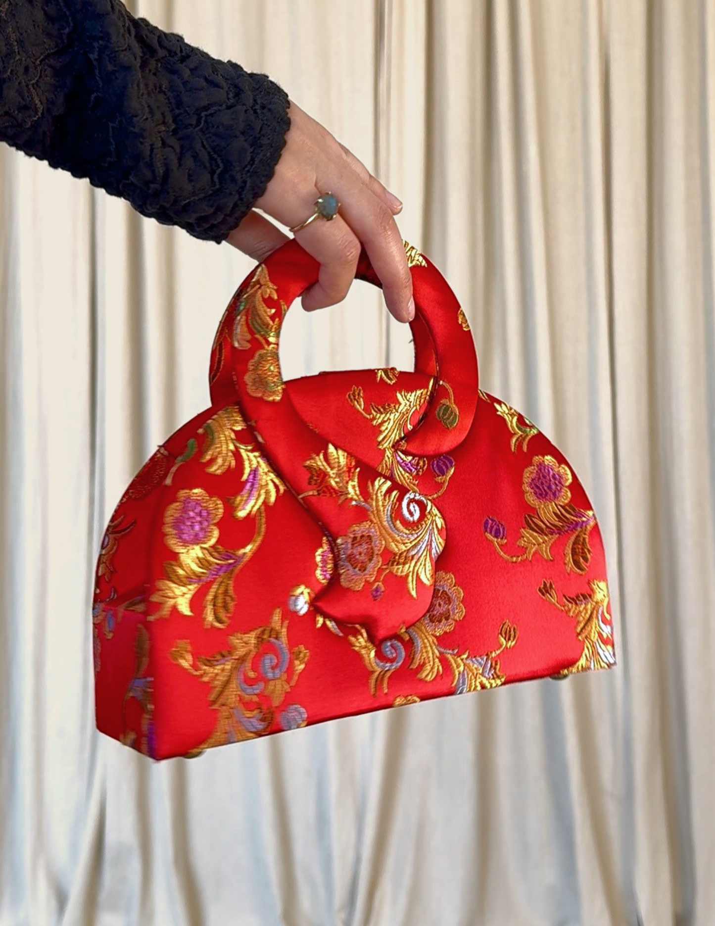 BROCADE SATIN HANDBAG
