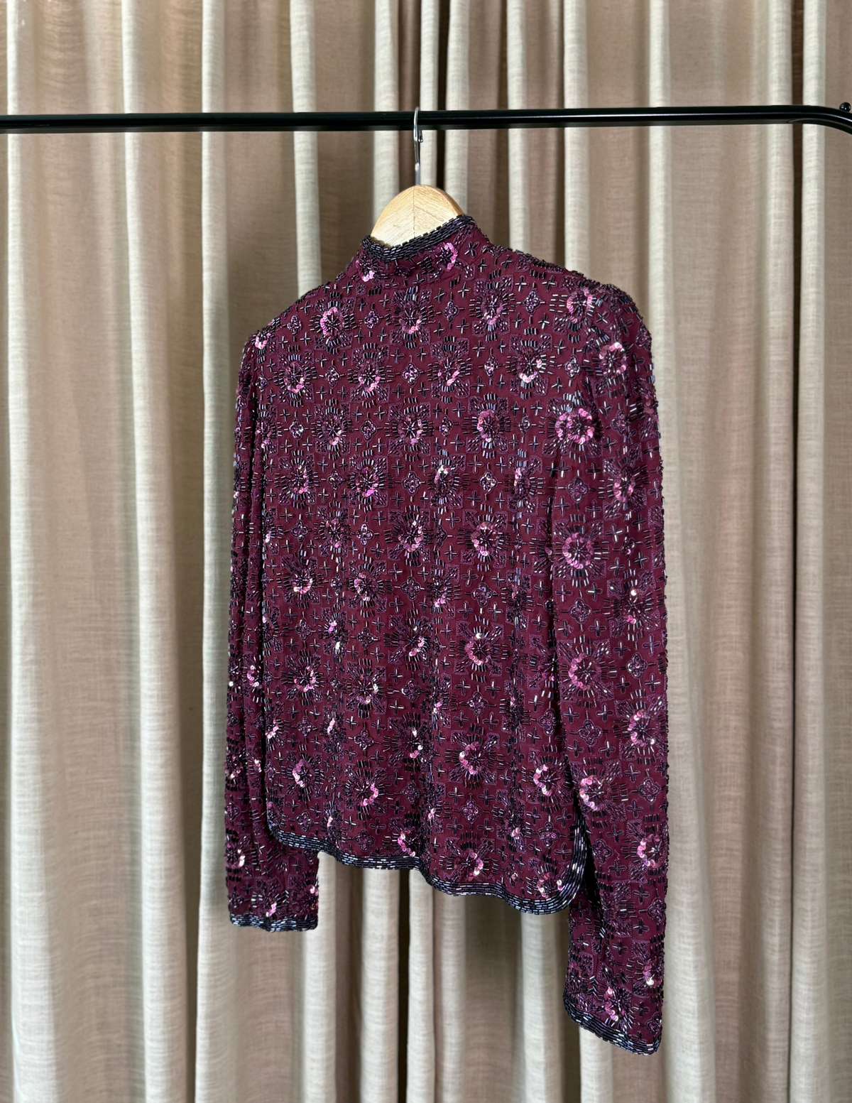BEADED EVENING SILK JAKCET