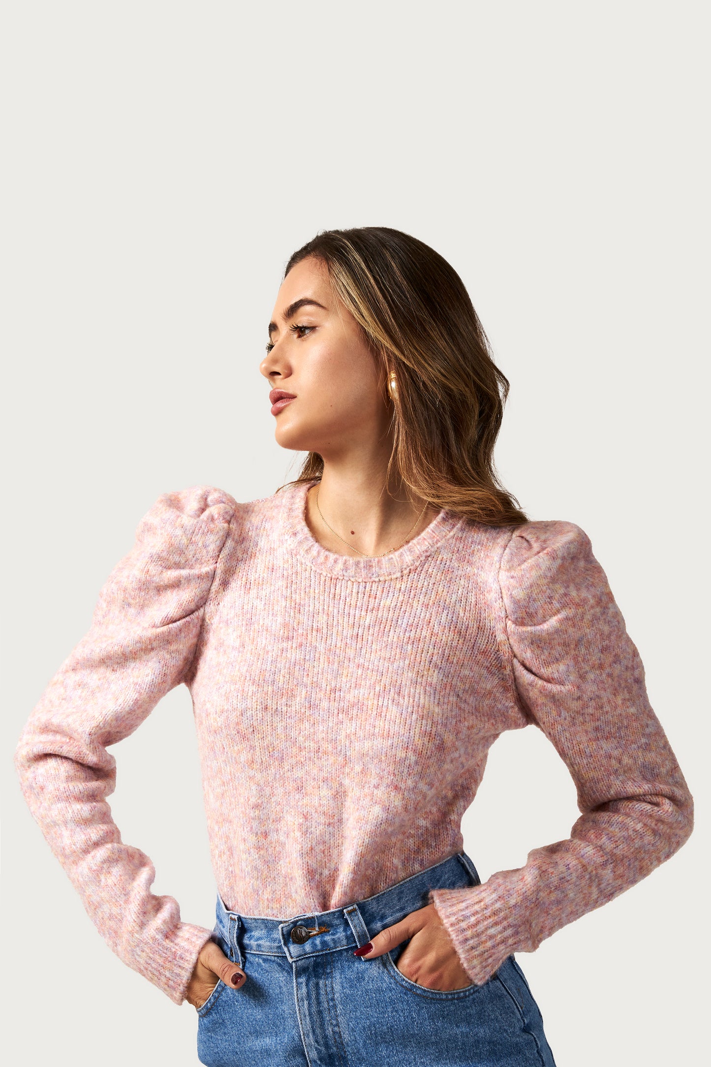 VINTAGE PUFF SHOULDER PULLOVER