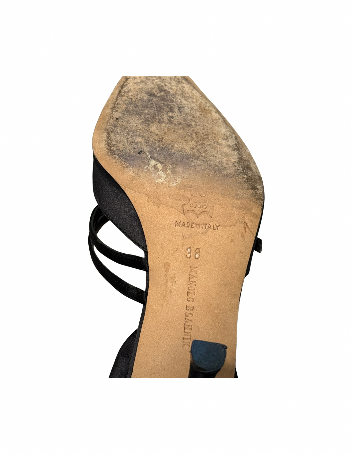 Vintage Manolo Blahnik Satin Pointed-Toe Pump