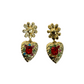 ORO - CORAZON COLORADO EARRING
