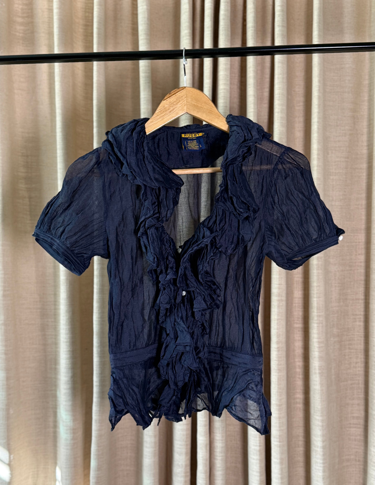 RALPH LAUREN RUGBY RUFFLE BLOUSE