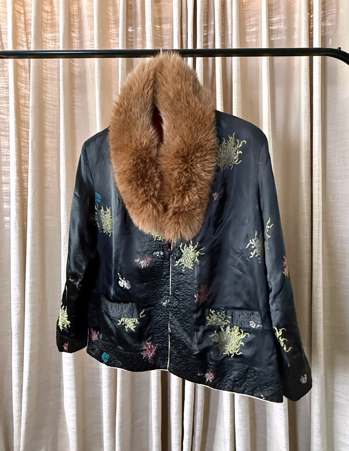 TANG FUR BROCADE JACKET