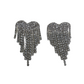RHINESTONE HEART DROP EARRING