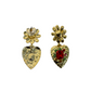 ORO - CORAZON COLORADO EARRING