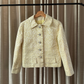 PALE YELLOW BROCADE JACKET