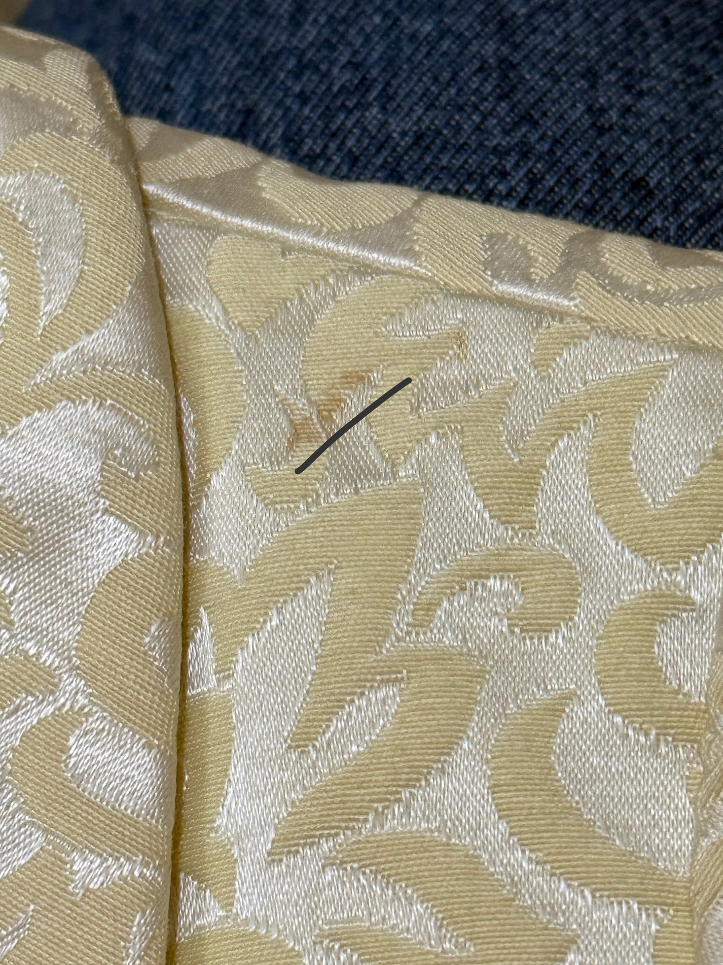 PALE YELLOW BROCADE JACKET