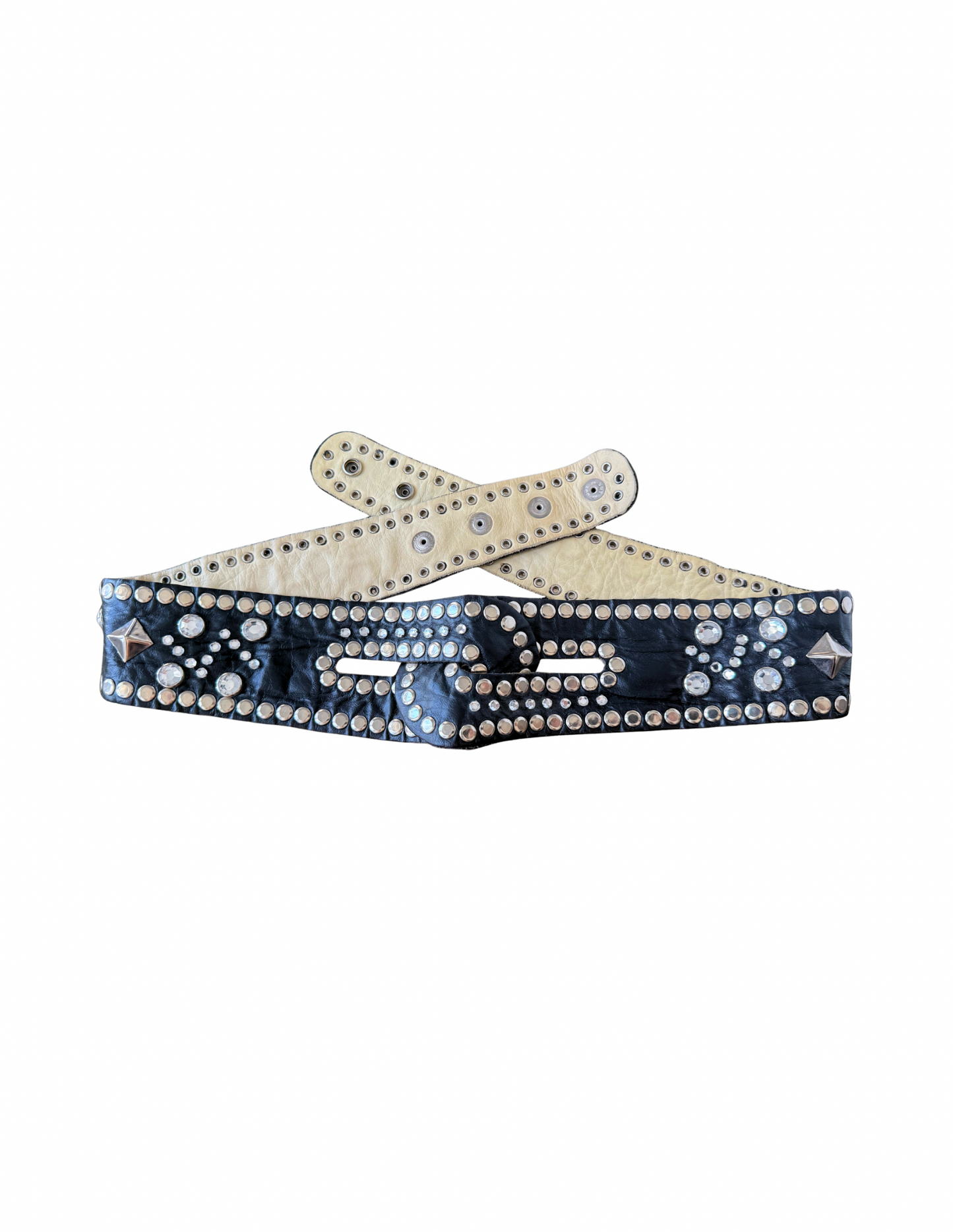 EMBELLISHED WAIST BELT BLACK
