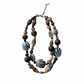 TWO LAYER BEADED MULTI PRINT NECKLACE