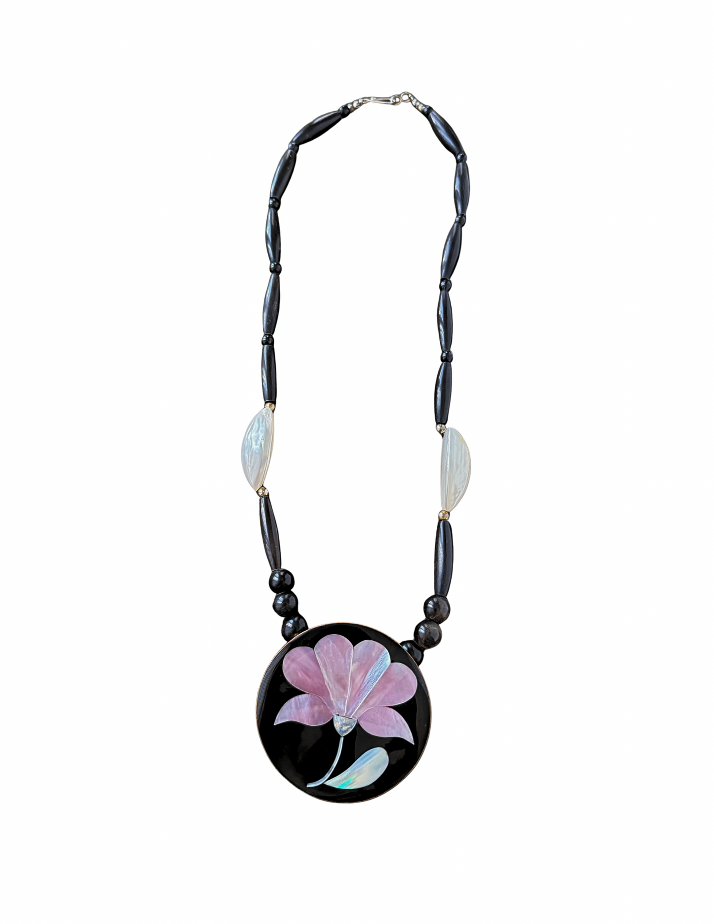 MOTHER OF PEARL NECKLACE - BLACK