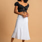WHITE BIAS SKIRT