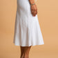 WHITE BIAS SKIRT
