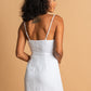 WHITE MINI WRAP DRESS