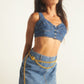 DENIM BRALETTE - DENIM BLUE